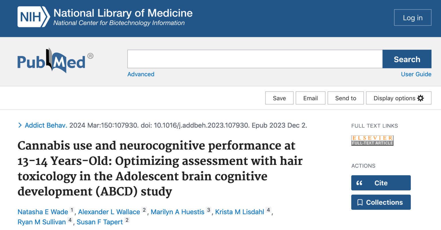 Cannabis Use and Neurocognitive Performance at 13-14 Years-Old ...